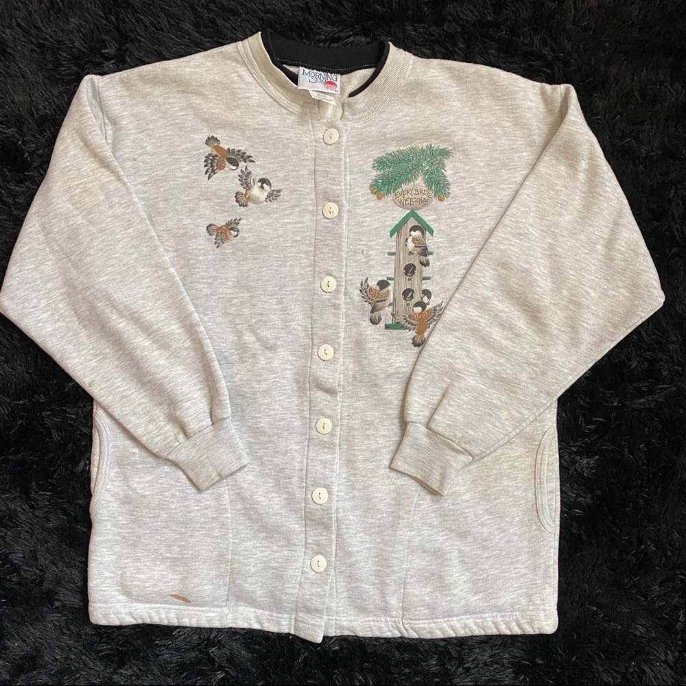 Vintage women’s birdhouse sweater medium